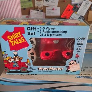Never Been Opened  View-Master Gift Set - Red Viewer with Shirt Tales Reels